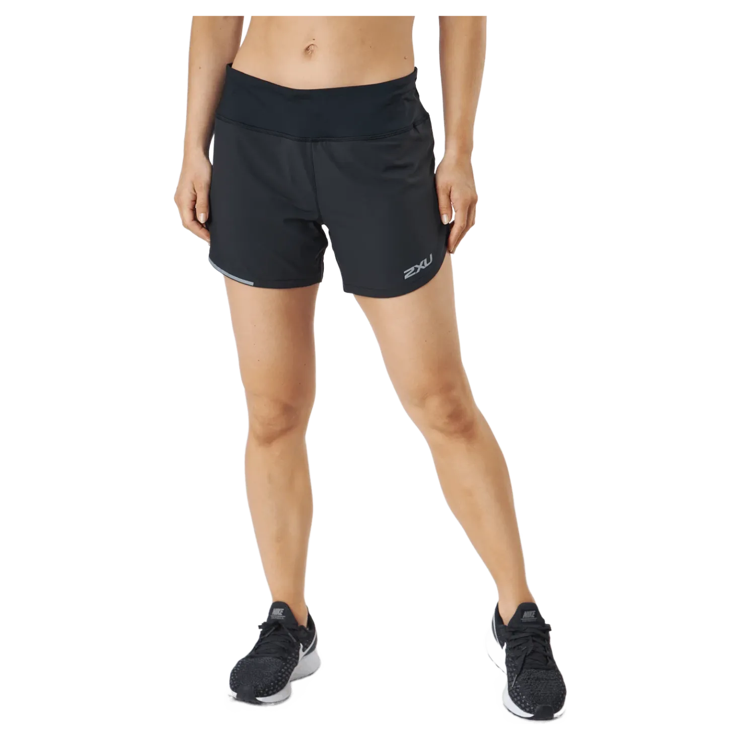 Aero 4 Inch Shorts Black/silver Reflective