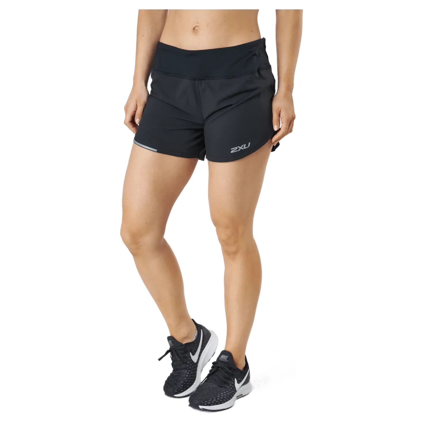 Aero 4 Inch Shorts Black/silver Reflective