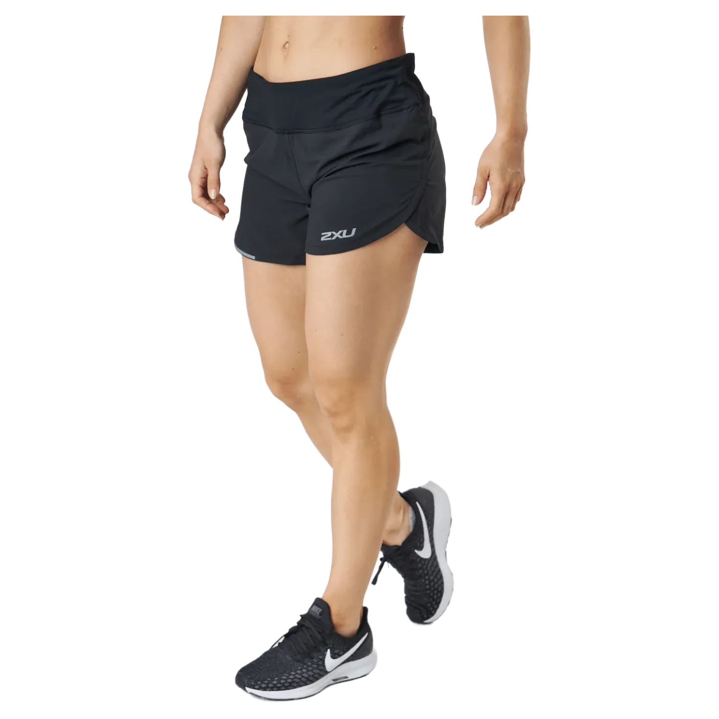 Aero 4 Inch Shorts Black/silver Reflective
