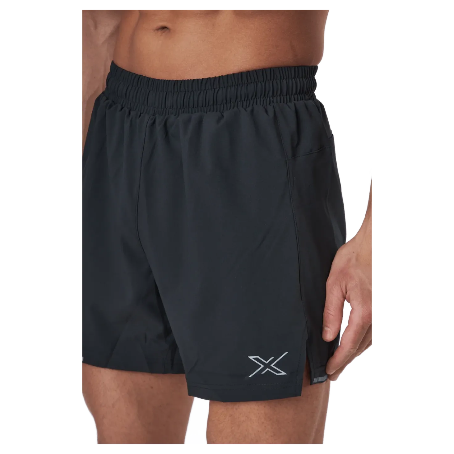 Aero 5 Inch Shorts Black/silver Reflective