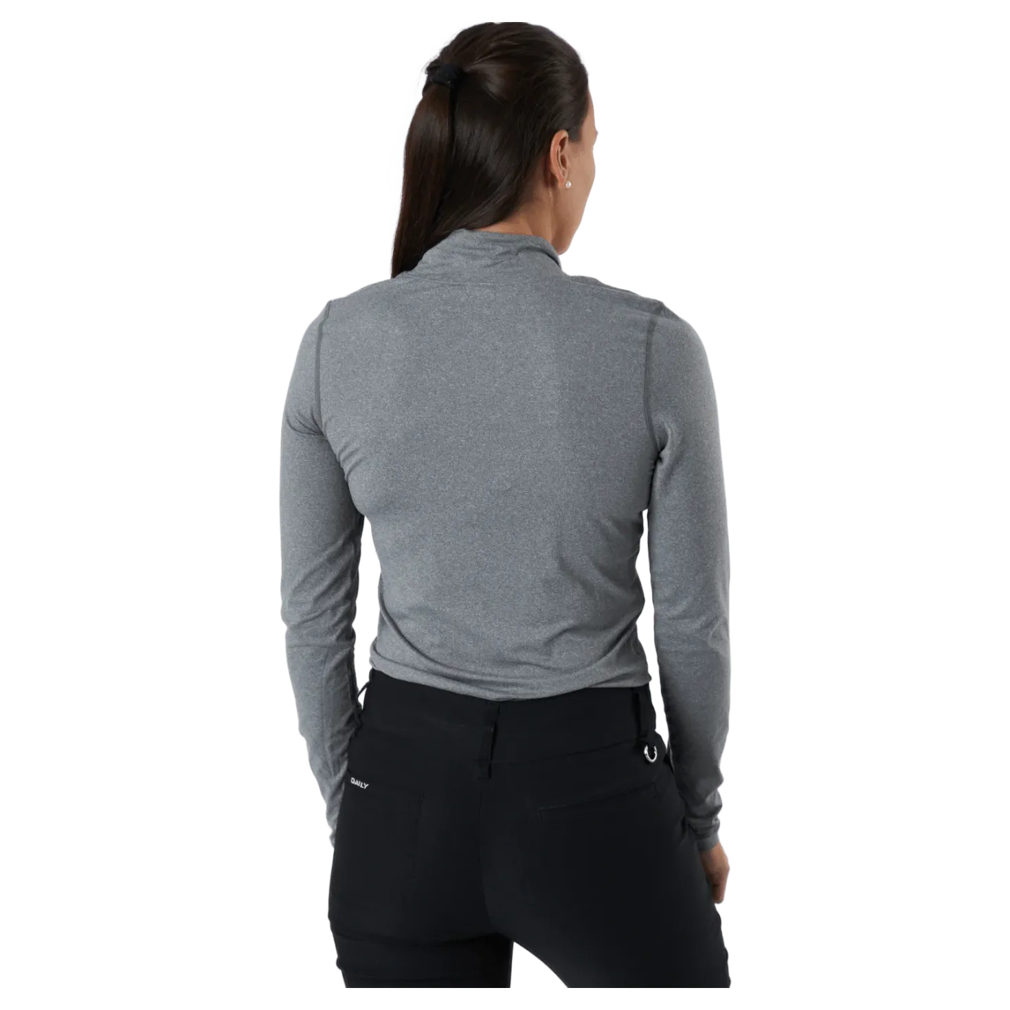Agnes Ls Mock Neck Granite