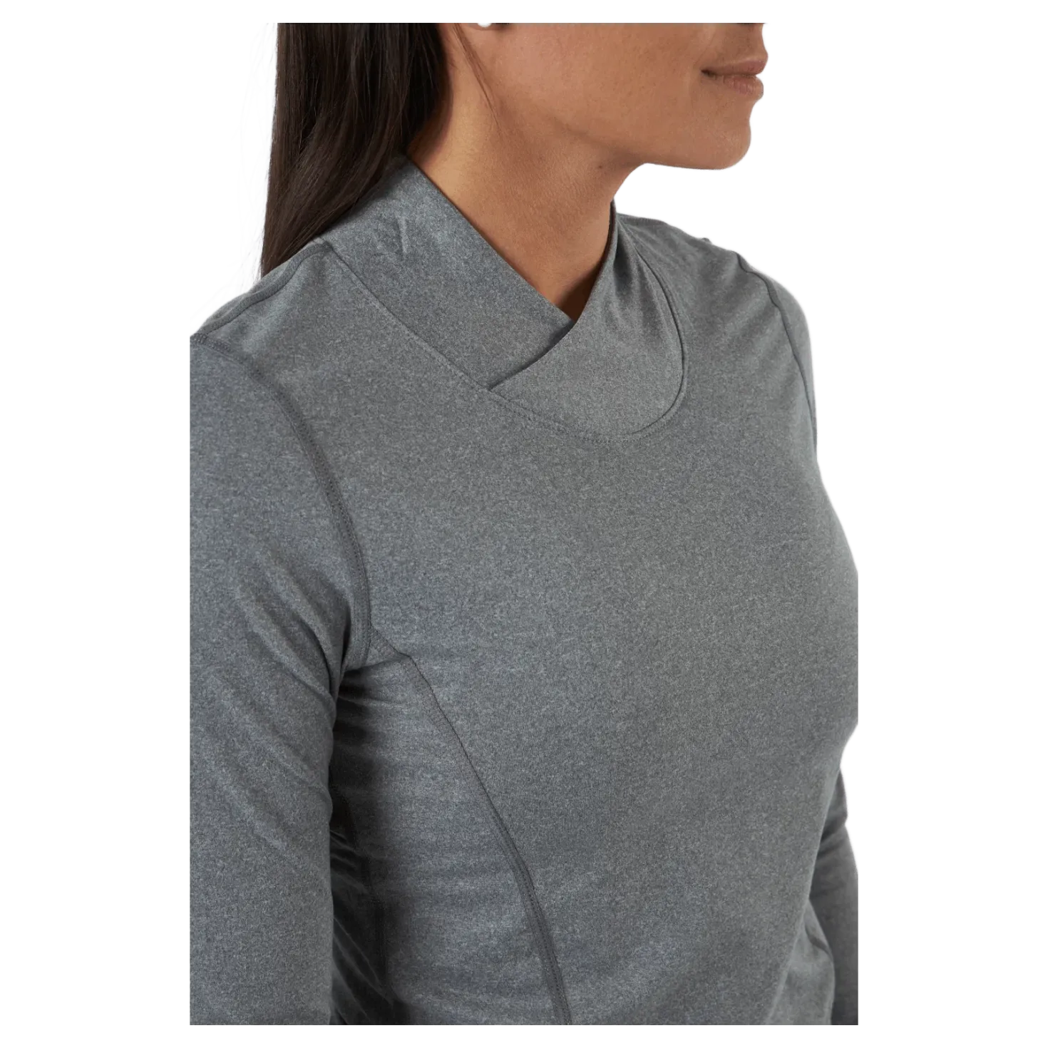 Agnes Ls Mock Neck Granite