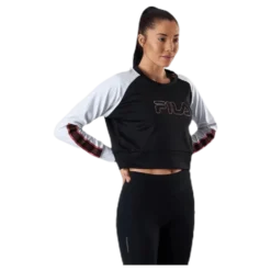 Ahuva Cropped Longsleeve Shirt Pink/Black