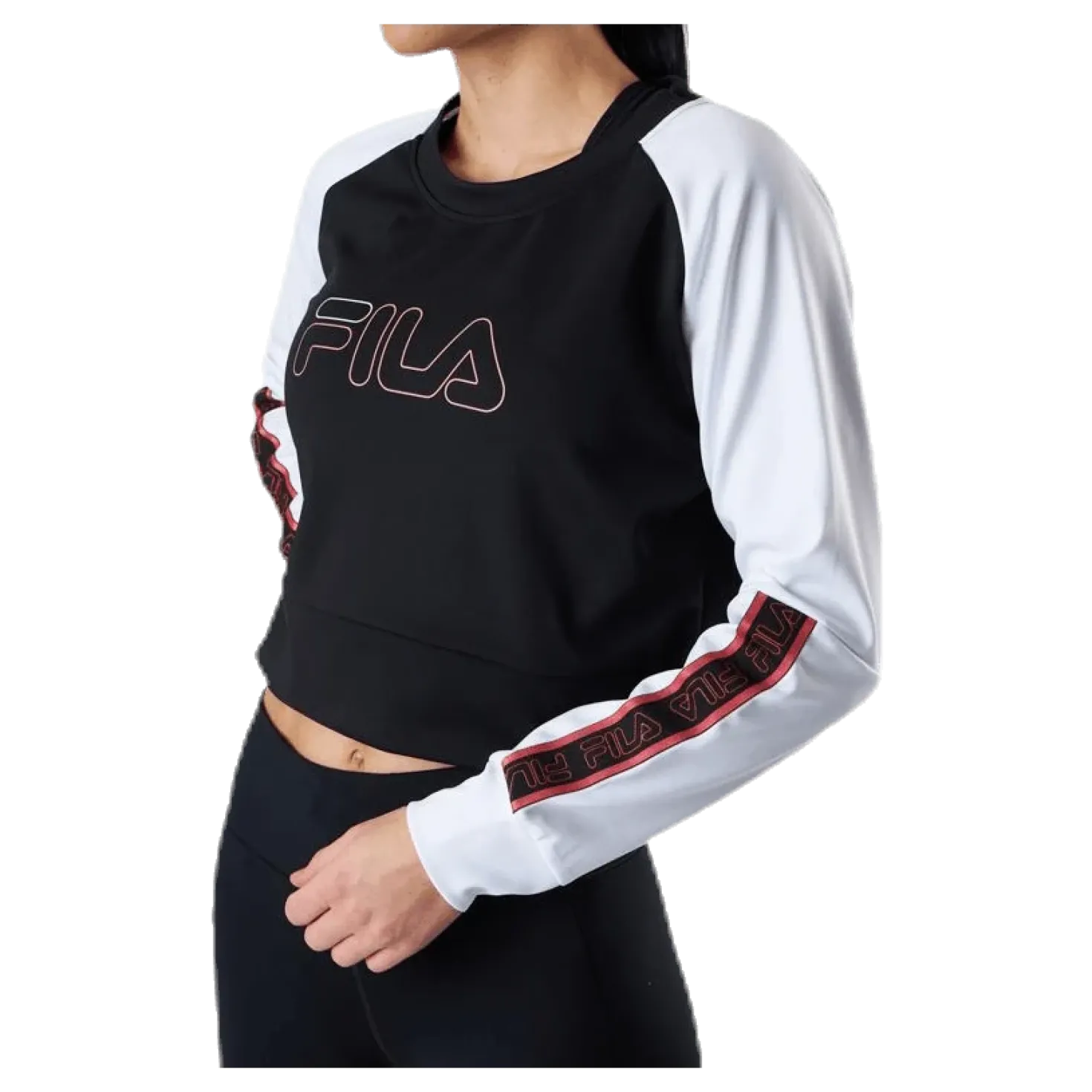 Ahuva Cropped Longsleeve Shirt Pink/Black