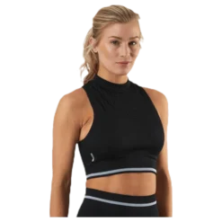 Aila Circular Sports Top Black