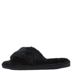 Alie Fluffy Slippers Black