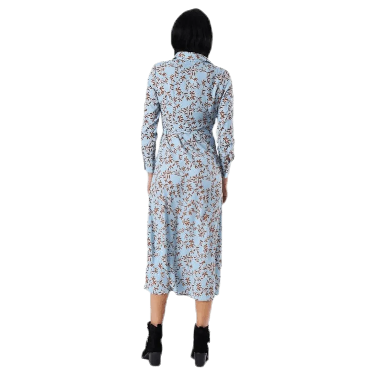 Alma Poly L/S Shirt Dress Aop Blue