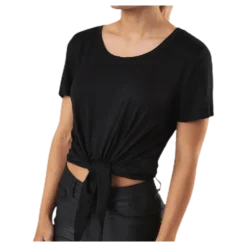 Arli S/S Knot Top Black