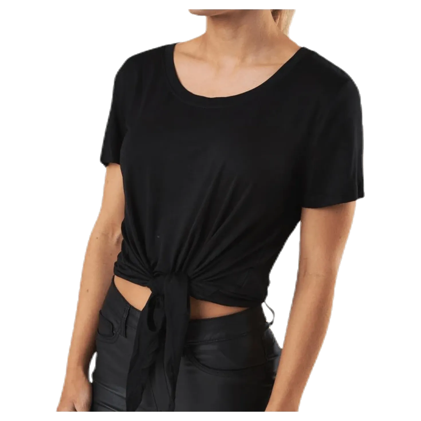 Arli S/S Knot Top Black