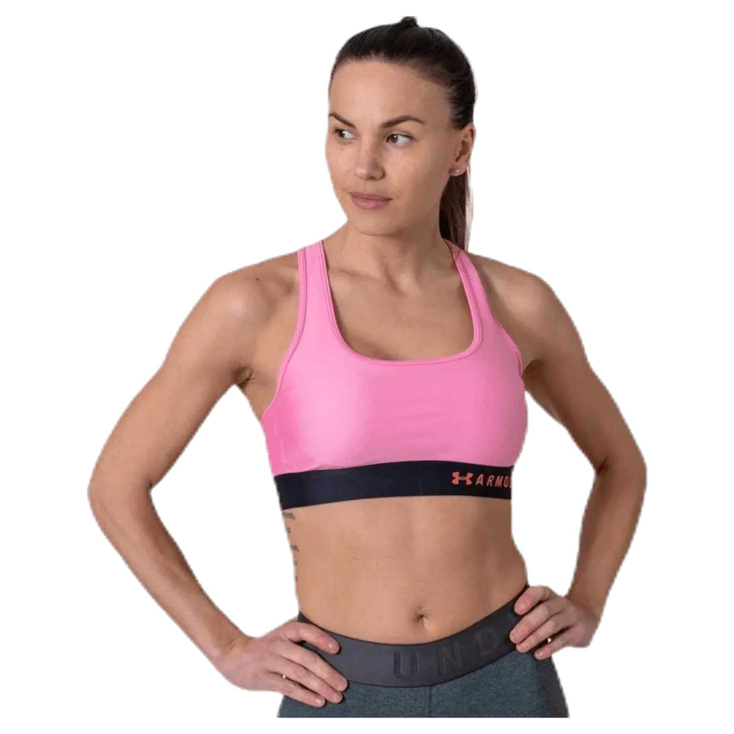 Armour Mid Crossback Bra Pink