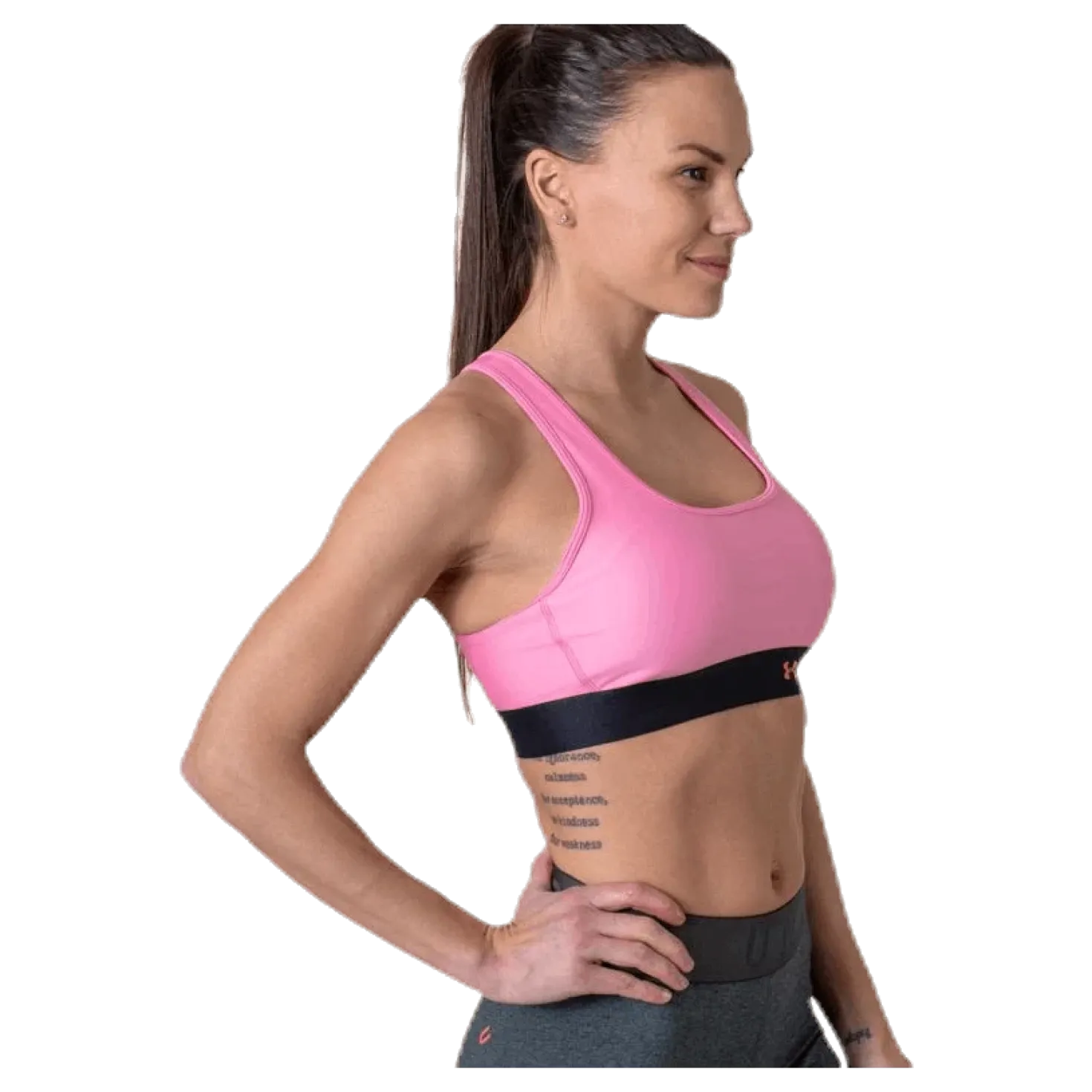 Armour Mid Crossback Bra Pink