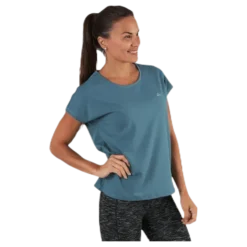 Aubree Ss Loose Training Tee Blue