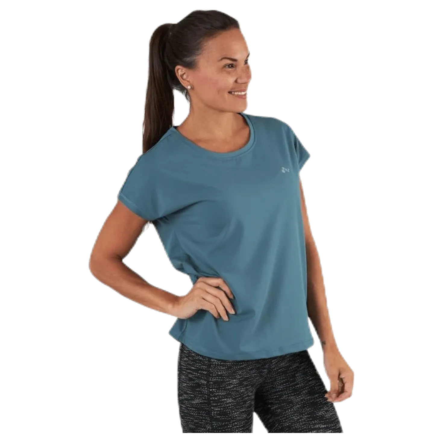 Aubree Ss Loose Training Tee Blue