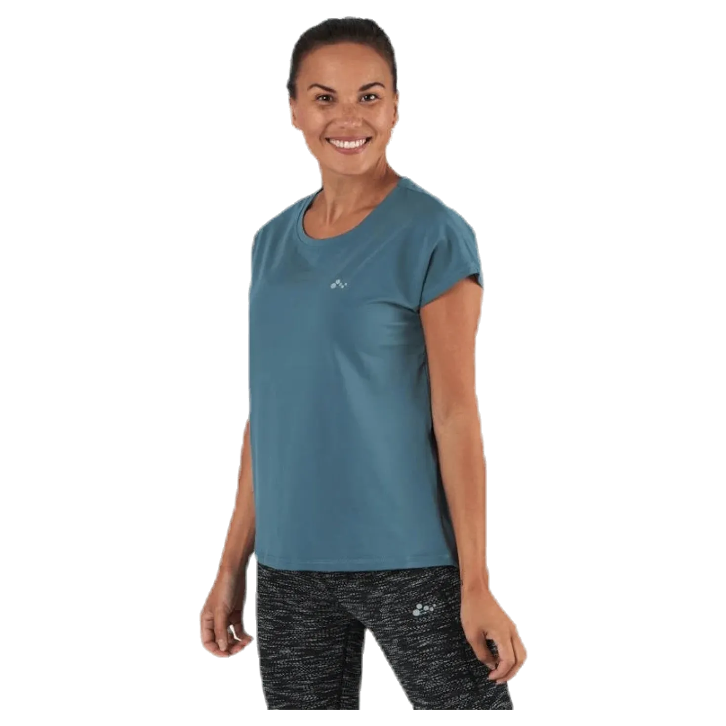 Aubree Ss Loose Training Tee Blue