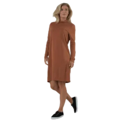 Bamala T-Neck Ls Dress Beige
