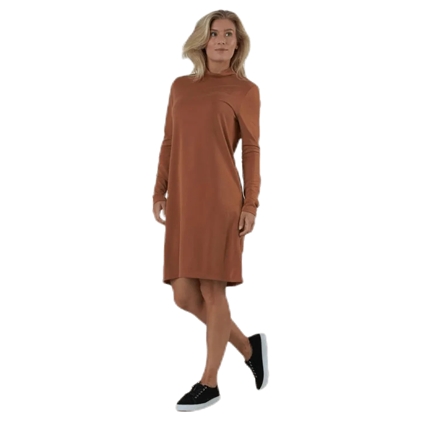 Bamala T-Neck Ls Dress Beige