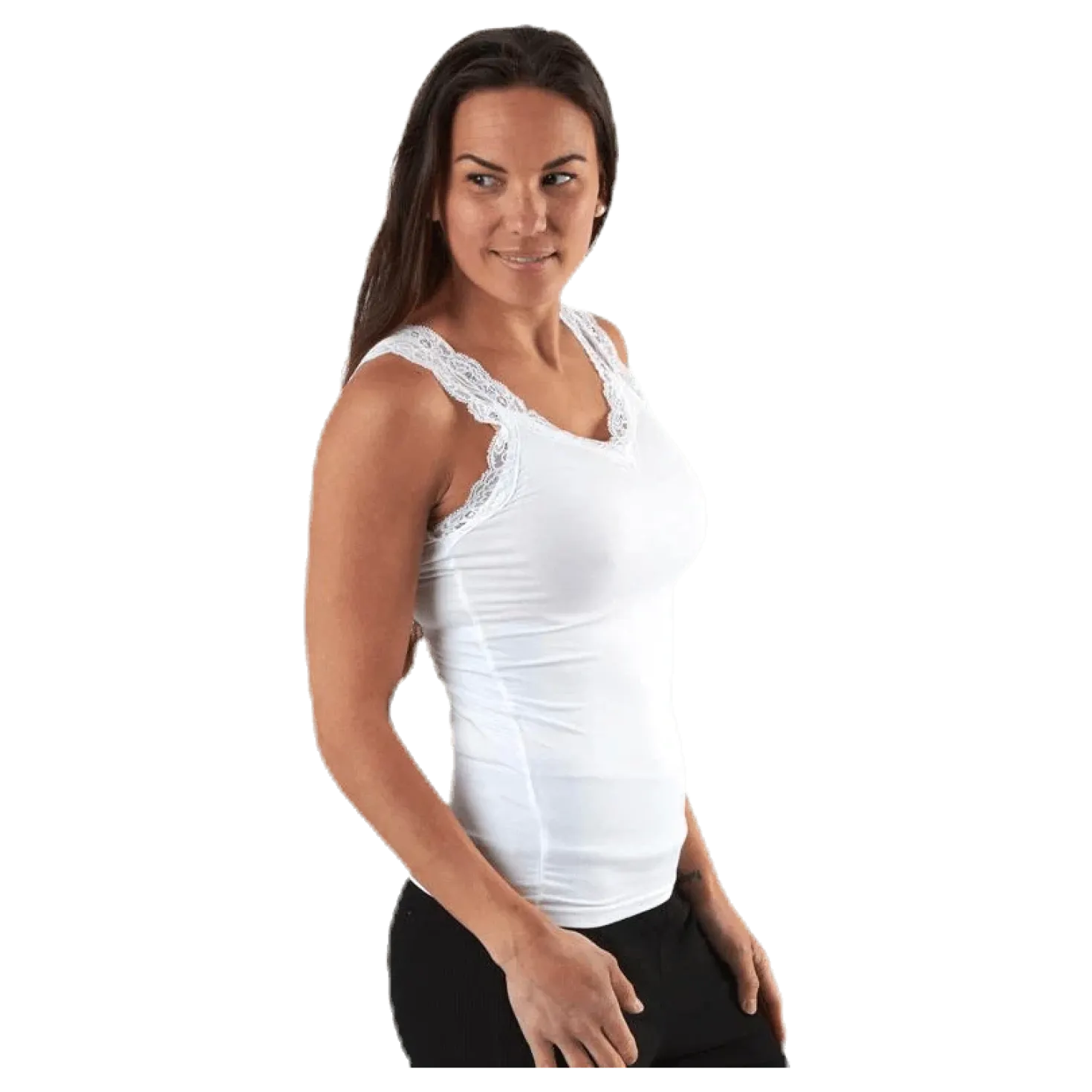 Barbera Lace Top White