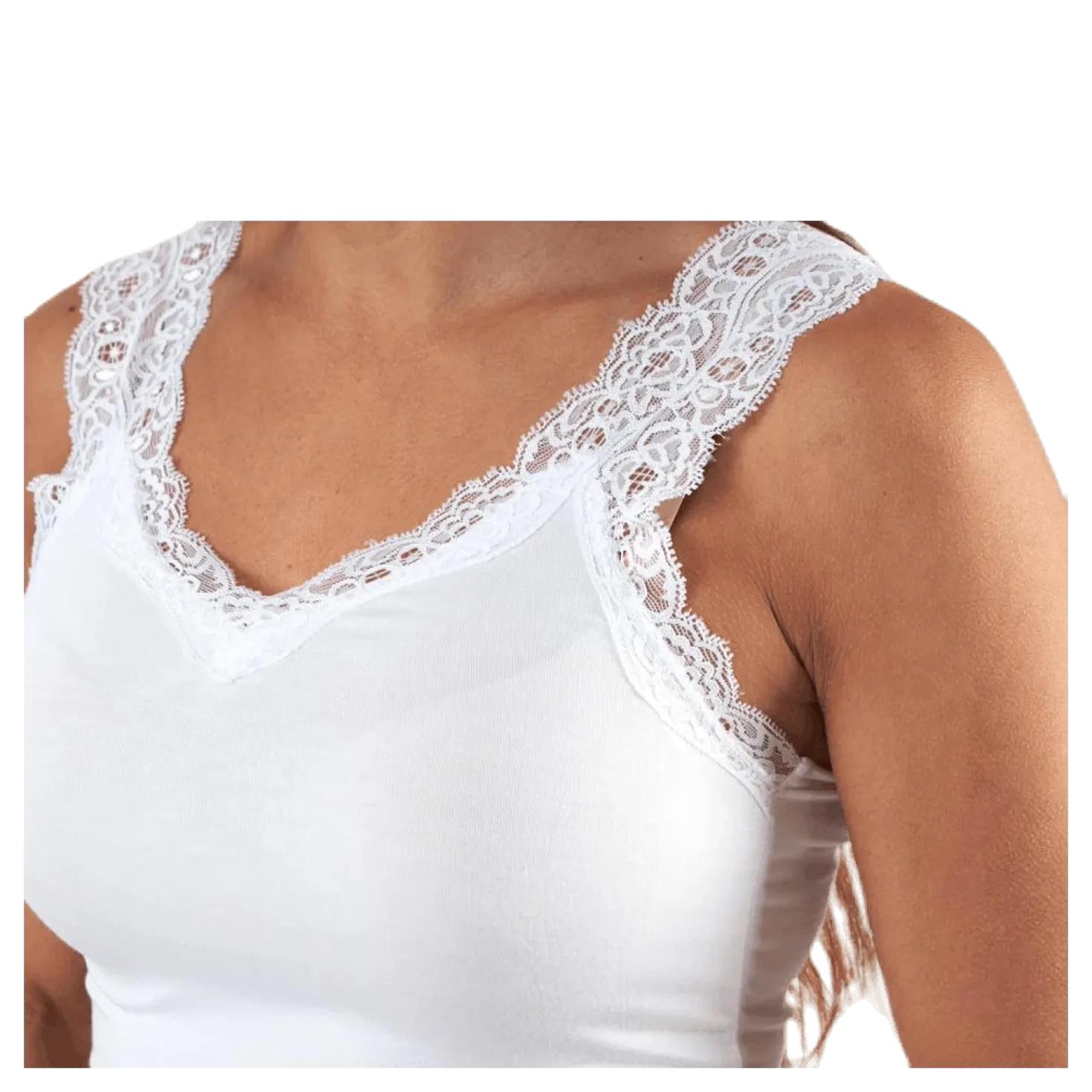 Barbera Lace Top White