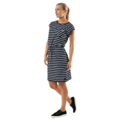 Bellevue Dress Blue/White