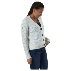 Bibi Ls Knit Cardigan White