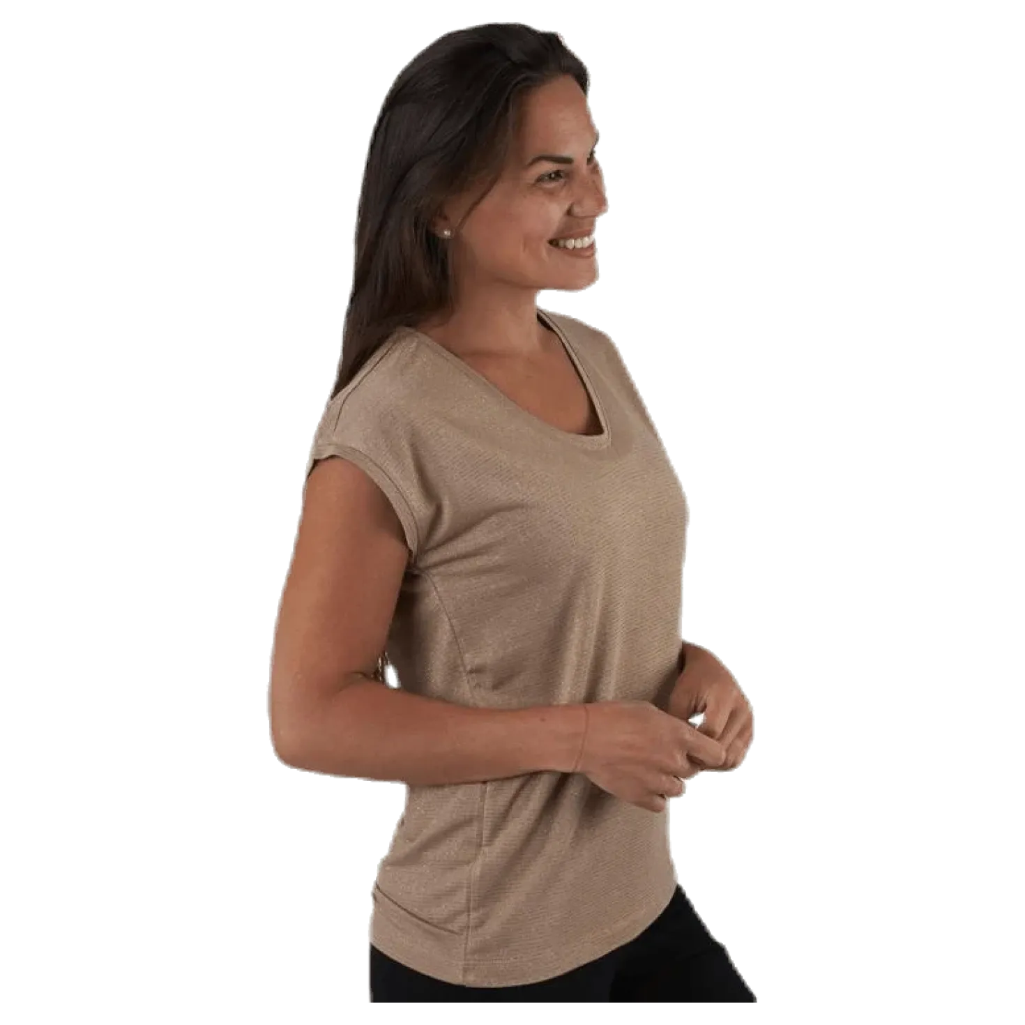 Billo Tee Lurex Stripes Beige