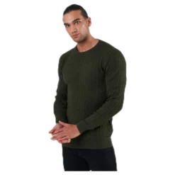 Blacamp Cable Knit Crew Neck Black