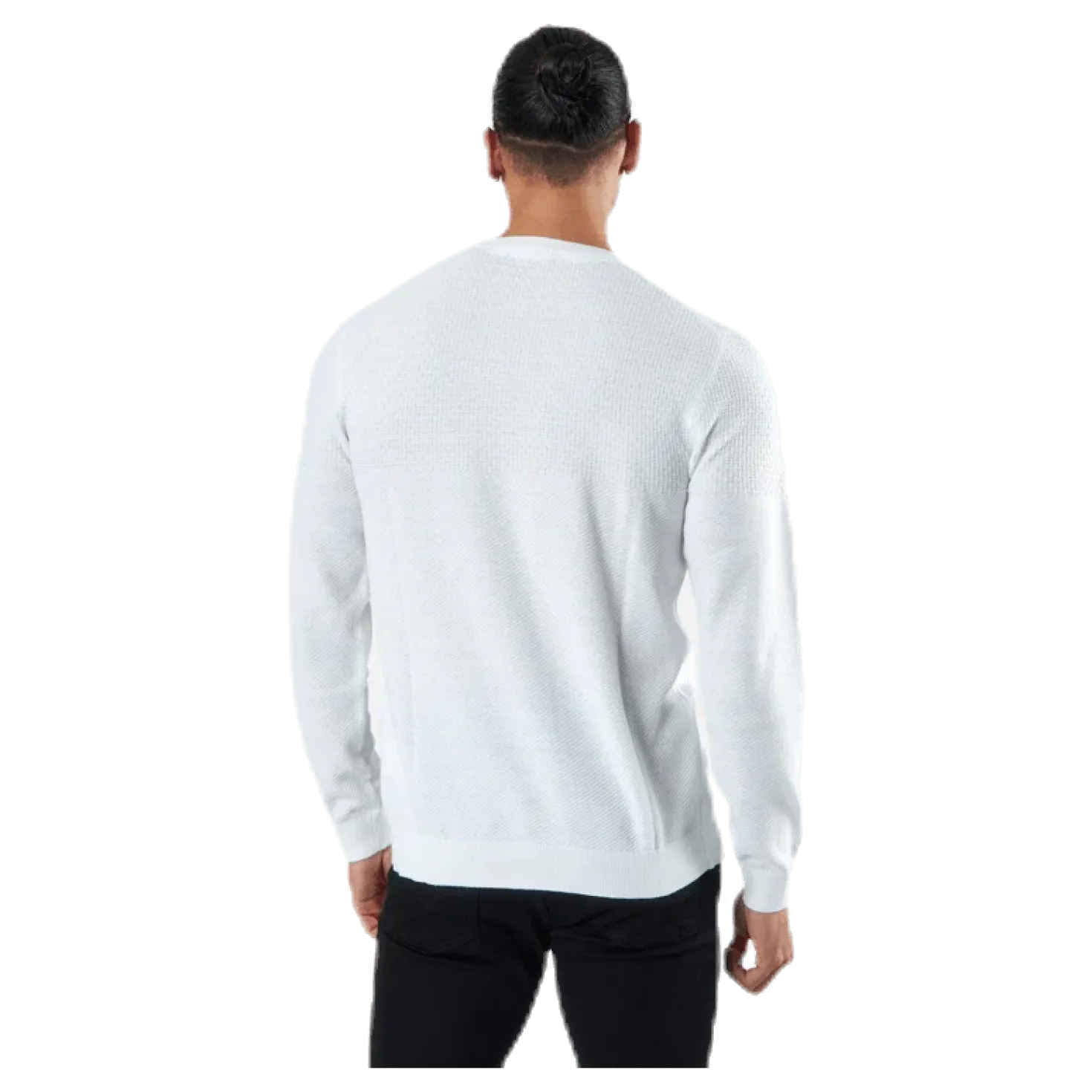 Blacamp Knit Structure Crew Neck White