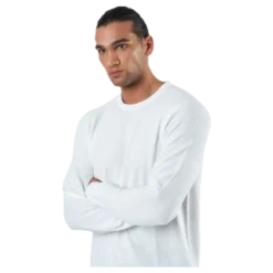 Blacamp Knit Structure Crew Neck White