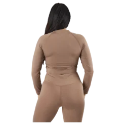 Blacc Recy Long Sleeve Top Taupe Grey