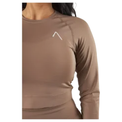 Blacc Recy Long Sleeve Top Taupe Grey