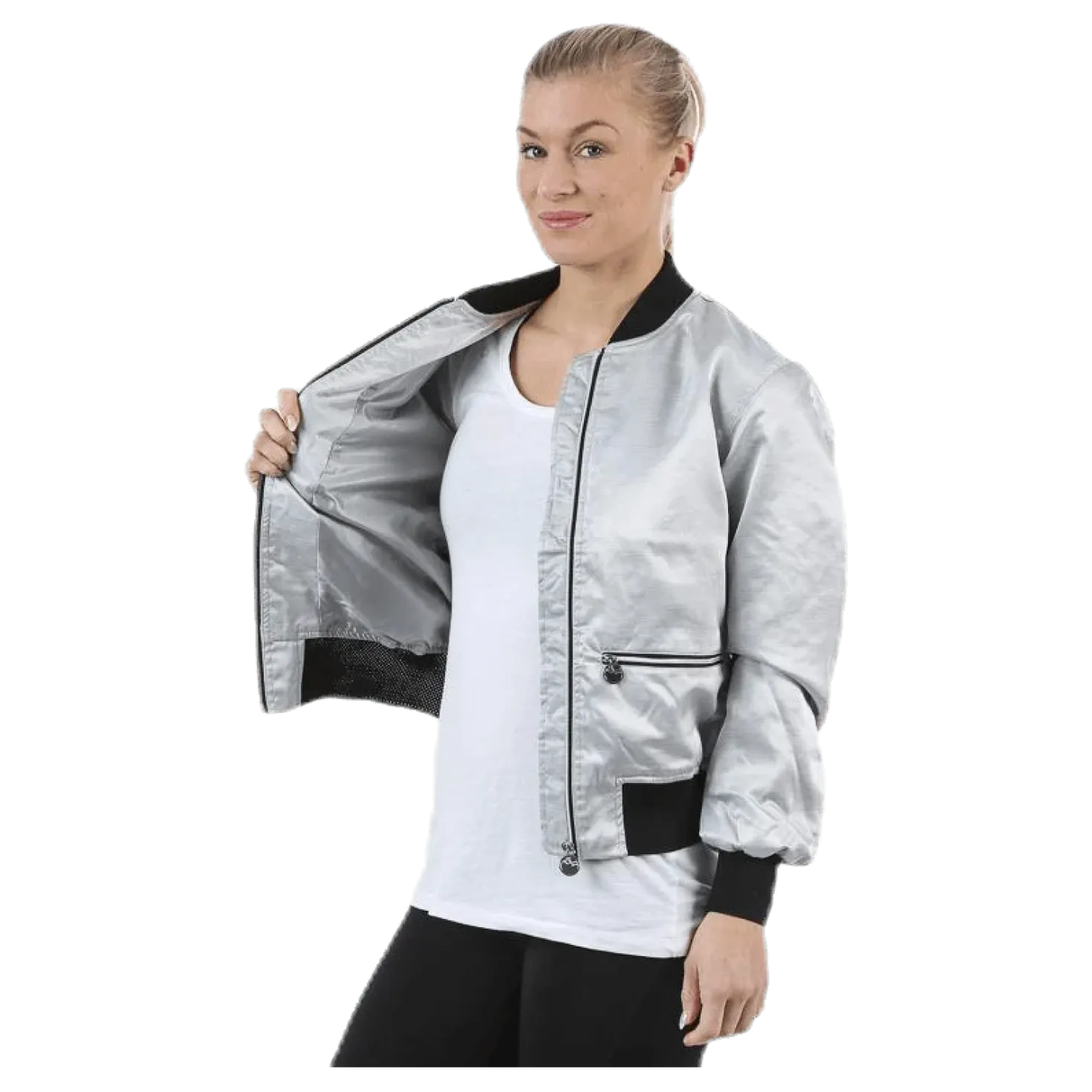 Blink Bomber Jacket Silver