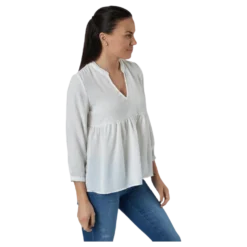 Bloom 3/4 Top Wvn White