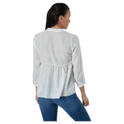 Bloom 3/4 Top Wvn White