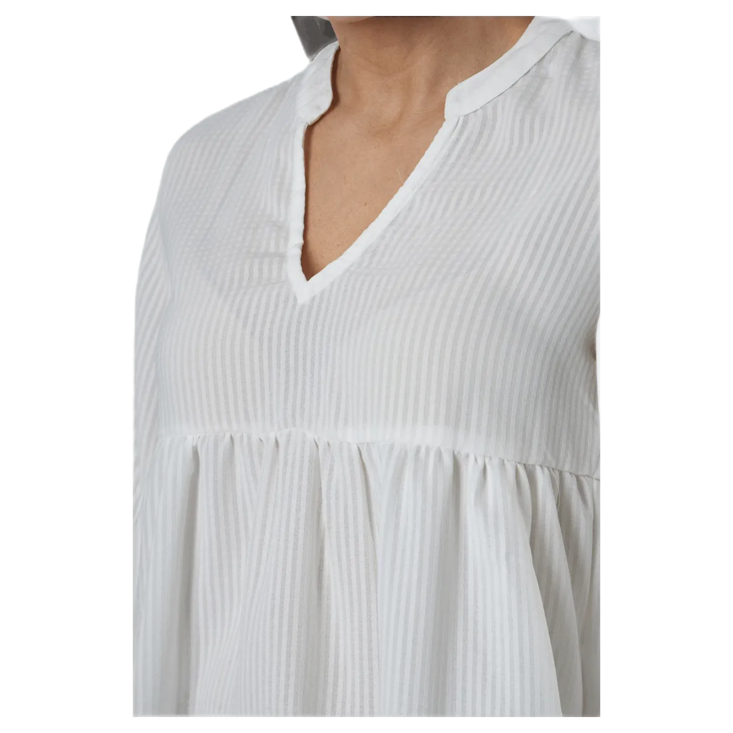 Bloom 3/4 Top Wvn White