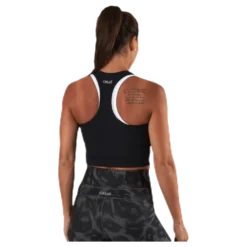 Bold Rib Crop Tank Black