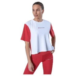 Boxy T-Shirt Short Sleeve Pink/White