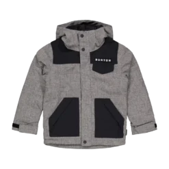 Boys Dugout Jacket Black/Grey