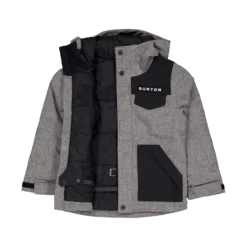 Boys Dugout Jacket Black/Grey