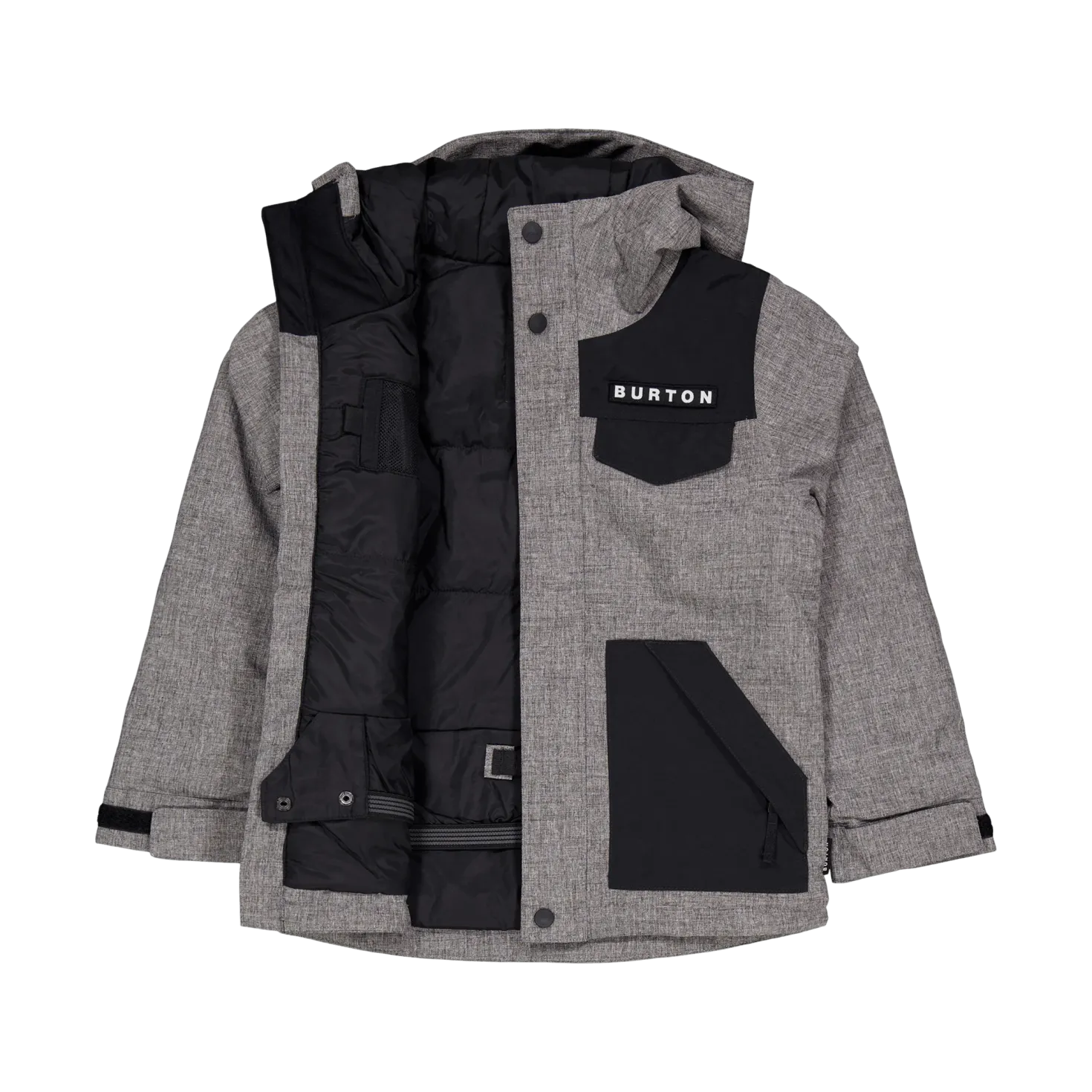 Boys Dugout Jacket Black/Grey