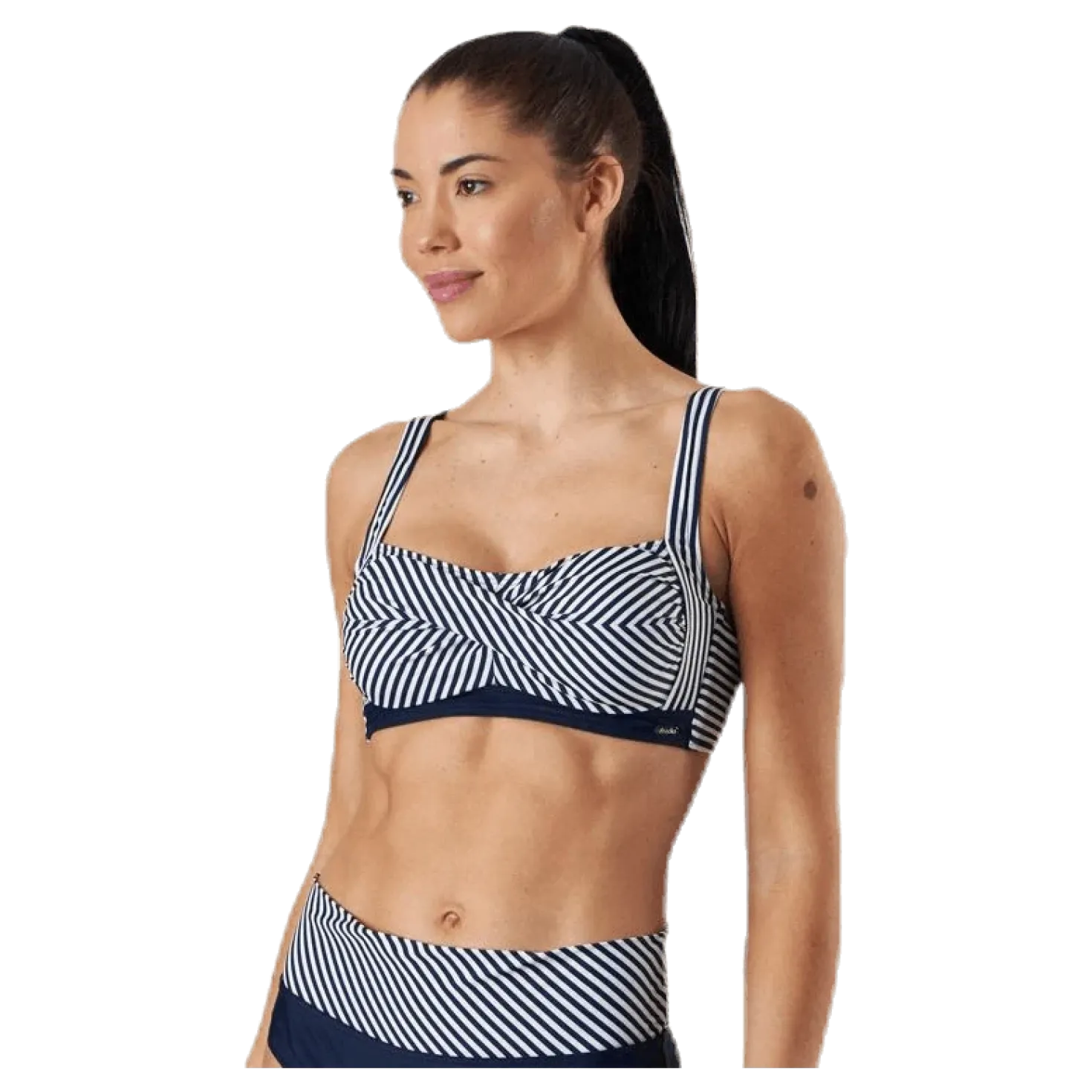 Brighton Twisted Soft Bra Blue/White