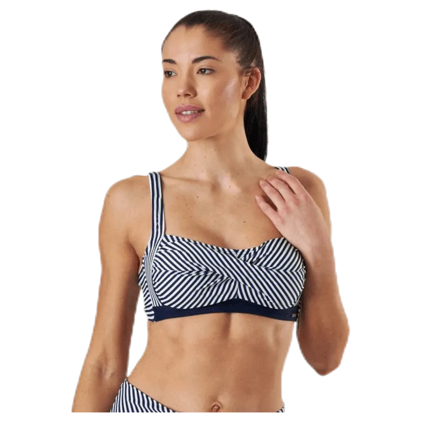 Brighton Twisted Soft Bra Blue/White