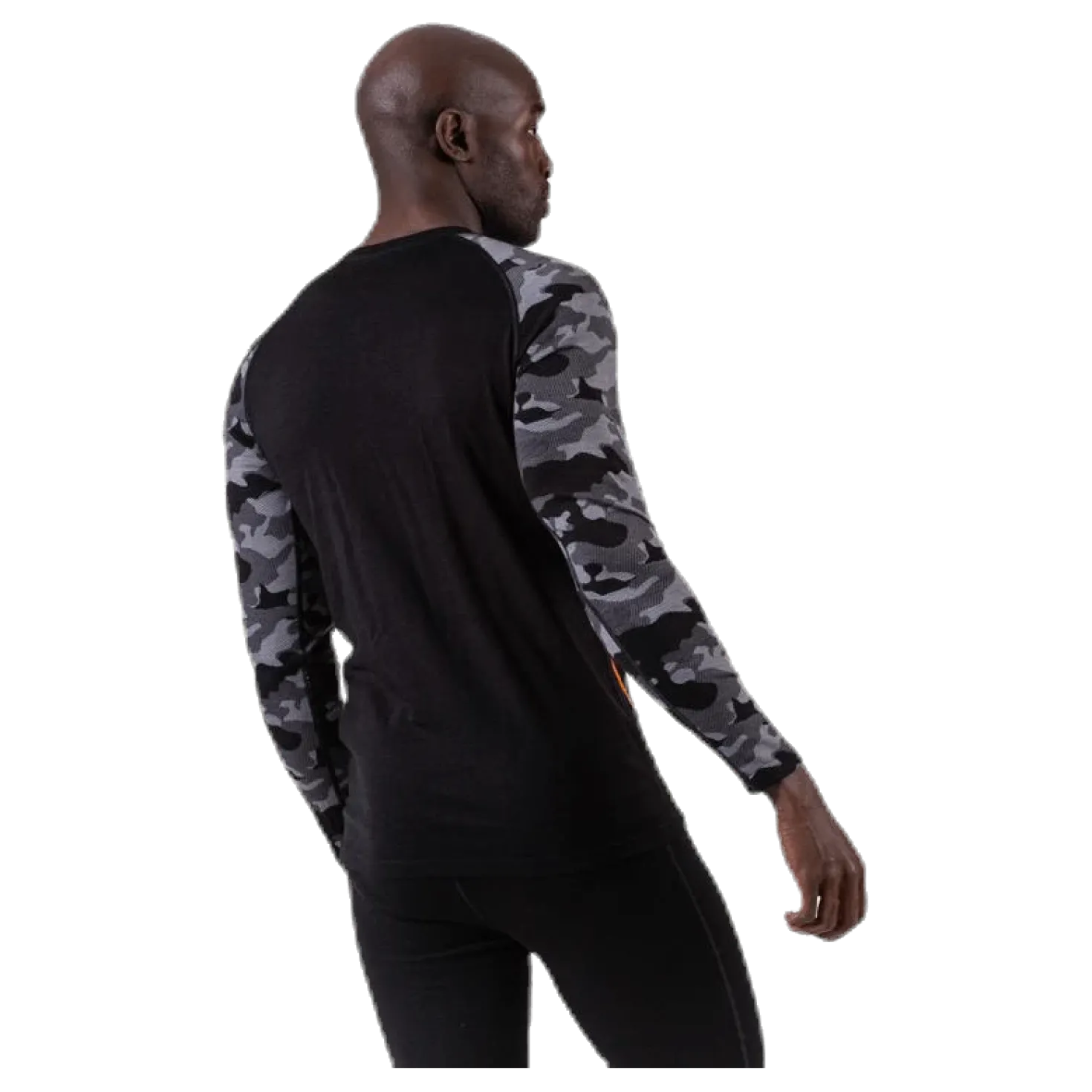 Camo Merino Wool Crew Black