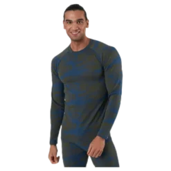 Camo Merino Wool Crew Blue/Green