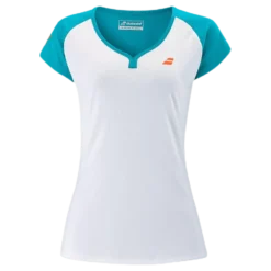 Cap Sleeve Top Play Blue/White
