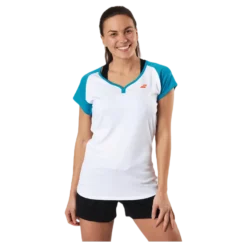 Cap Sleeve Top Play Blue/White