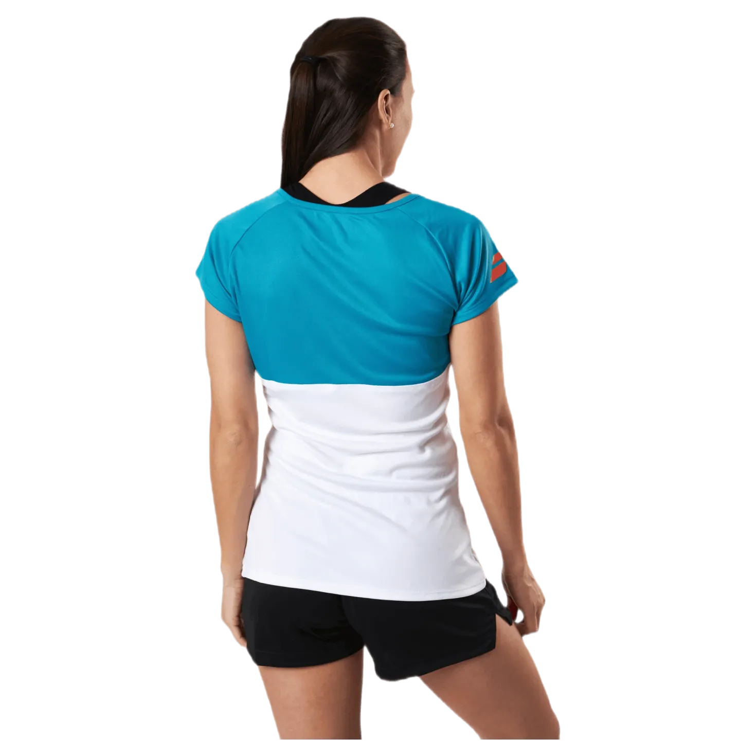 Cap Sleeve Top Play Blue/White