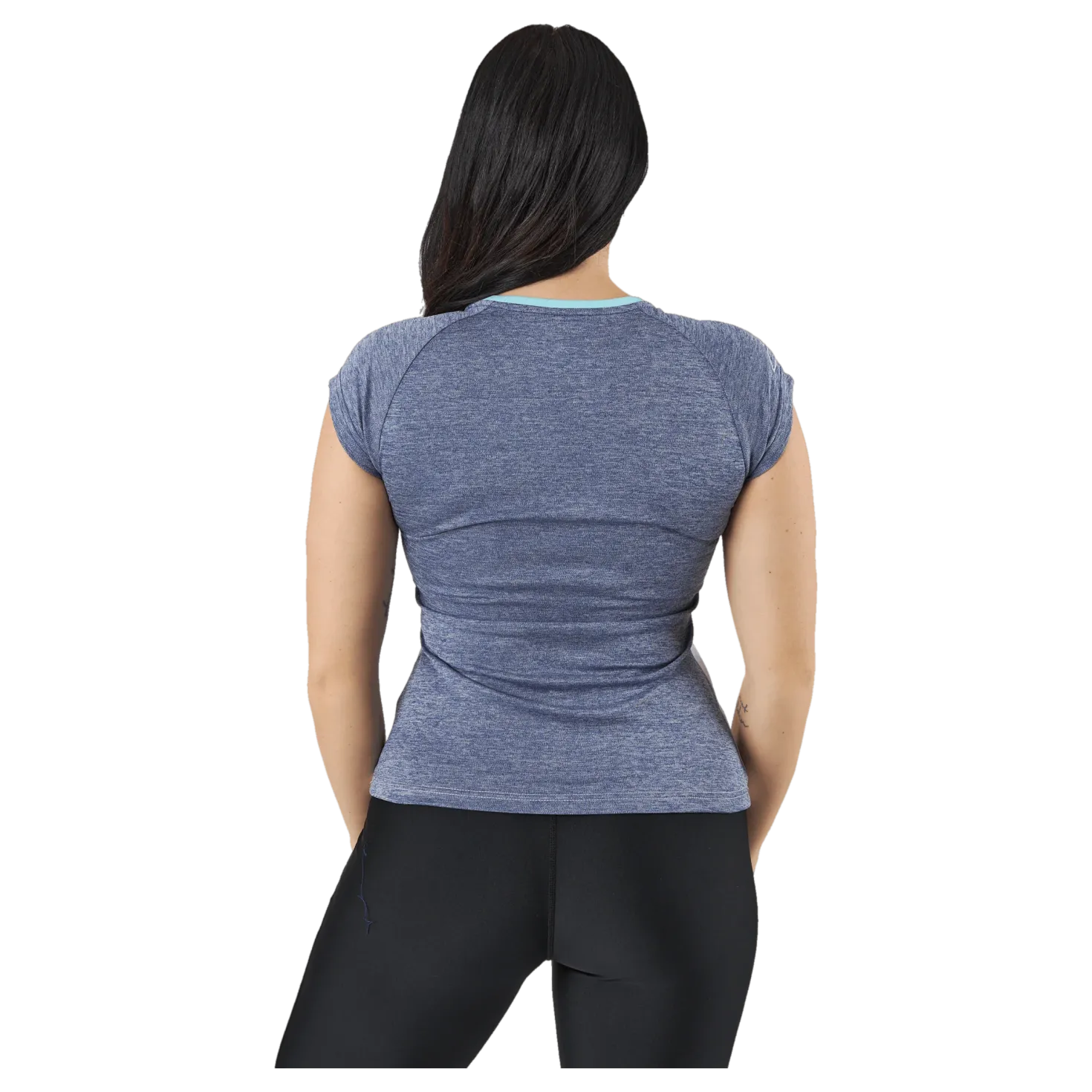 Cap Sleeve Top Play White Blue