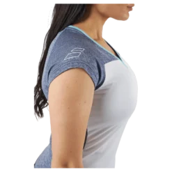 Cap Sleeve Top Play White Blue