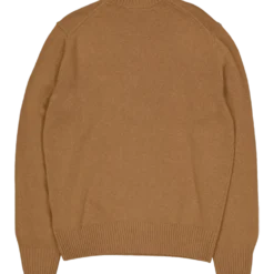 Carded Wool Crew Neck Sweater White Tuy