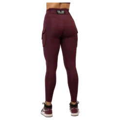 Cargo Burgundy Leggings Dark Red